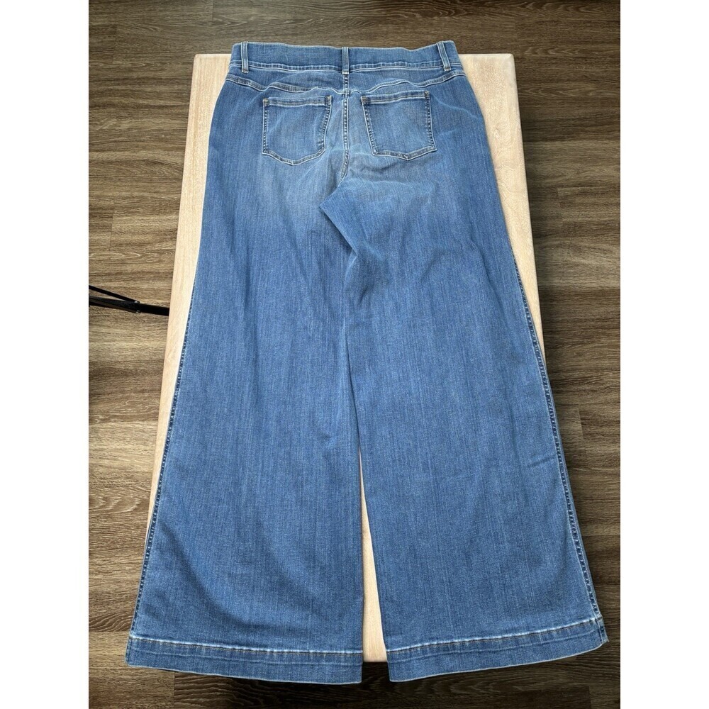 Spanx Seamed Front Wide Leg Jean Vintage Indigo Size 1X - Picture 9 of 9